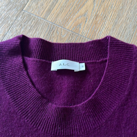 A.L.C. purple cross back  sweater size Small - Picture 2 of 4